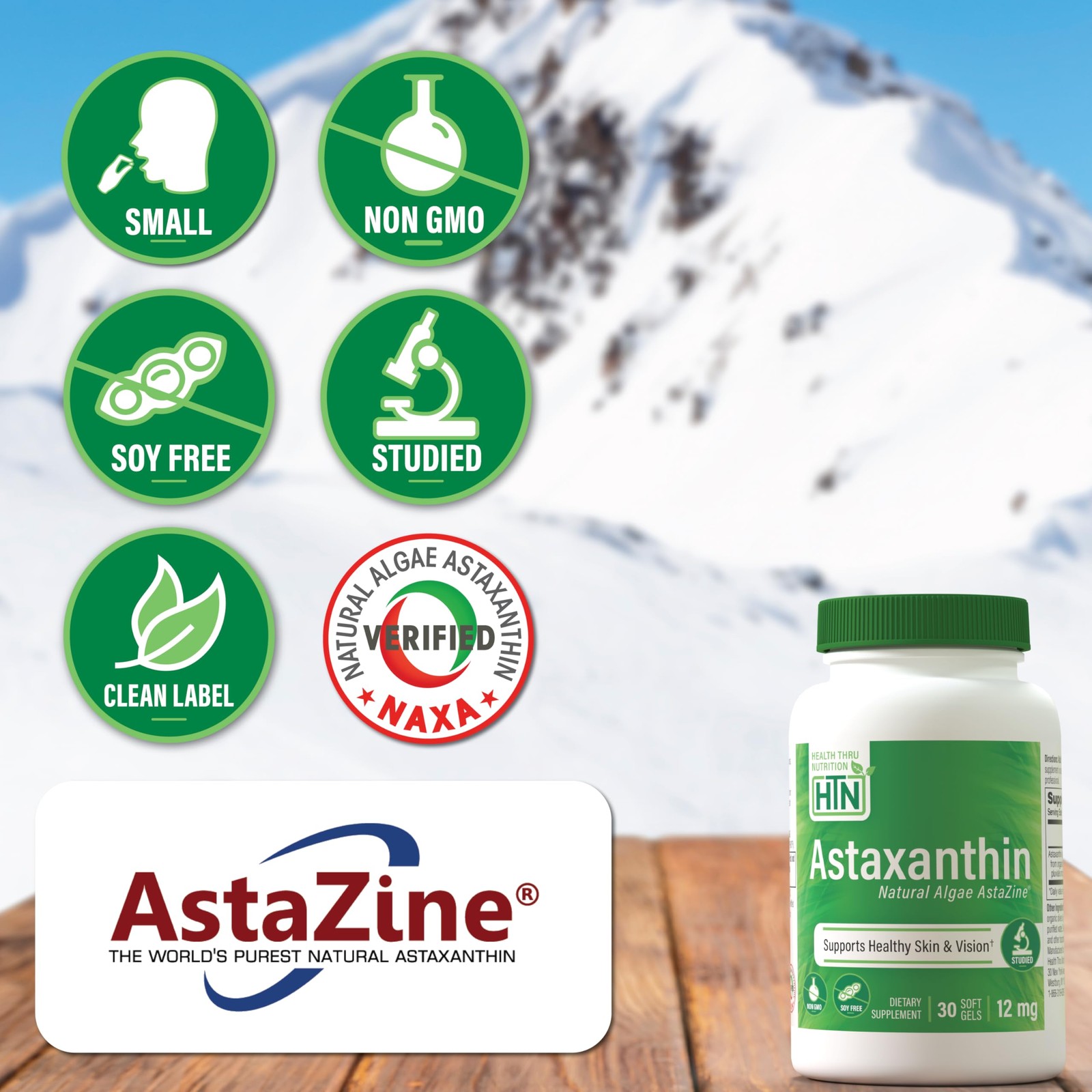 Health Thru Nutrition Astaxanthin Triple Strength 12mg 30 Count (Pack of 1)