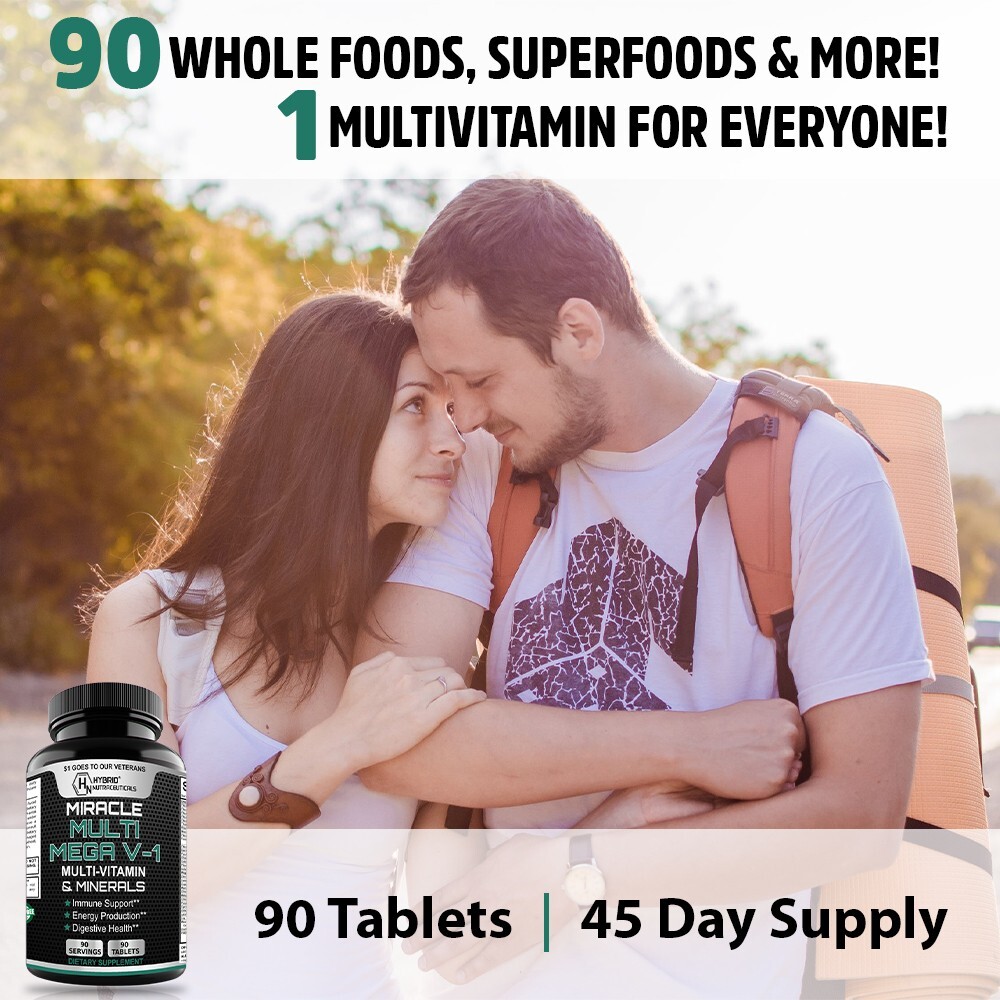 MEGAV-1 Daily Multivitamin-Minerals with Probiotics, Mushroom Complex, 90 Serv