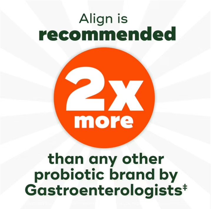 2 Pack Align Dualbiotic, Prebiotics&Probiotics for Women and Men, 54 Gummies Pk