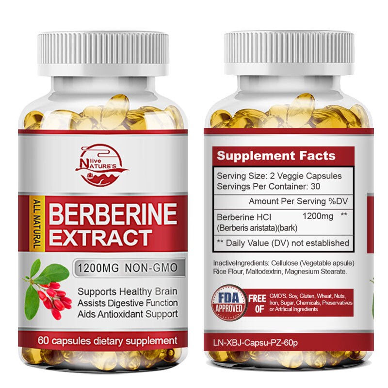 Berberine HCl 1200mg – High Potency Berberine Supplement – Blood Sugar Support