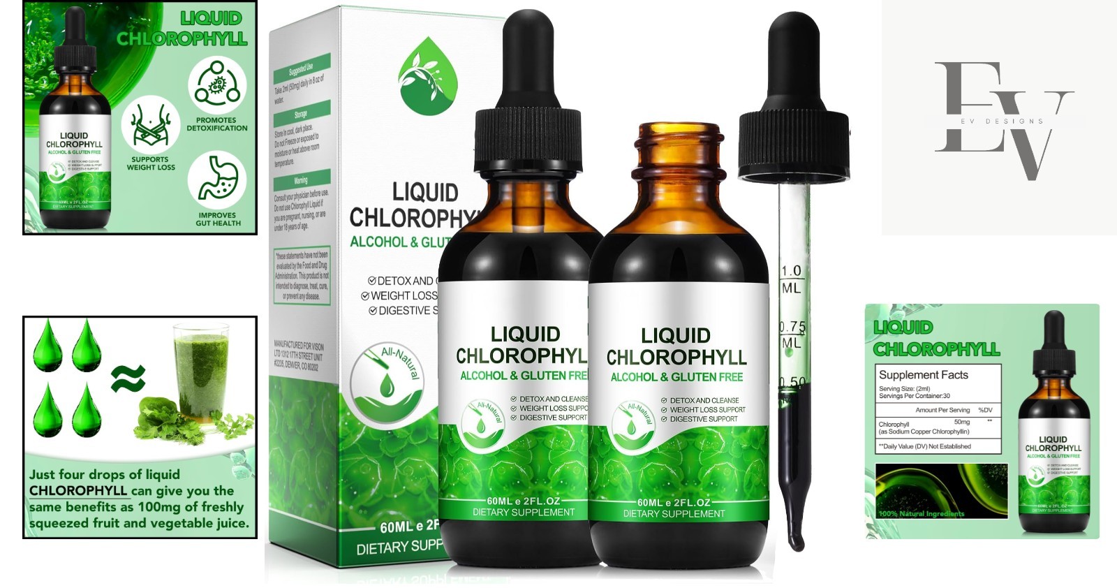 All-Natural Chlorophyll Drops – Supports Odor Balance & Digestive Health 60ml
