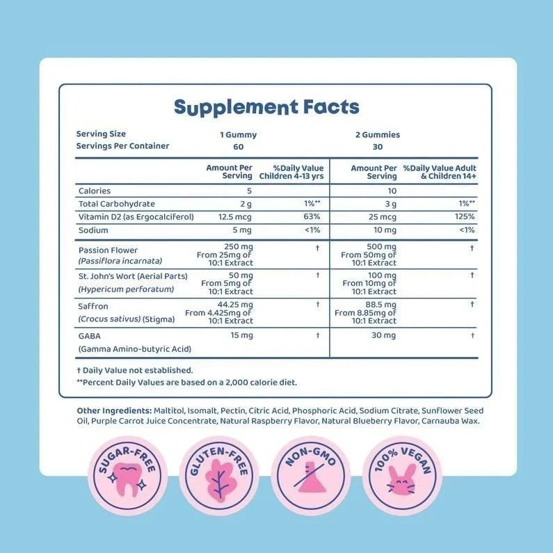 Berries, Munchies Gummies, Natural Mood 60 Gummies
