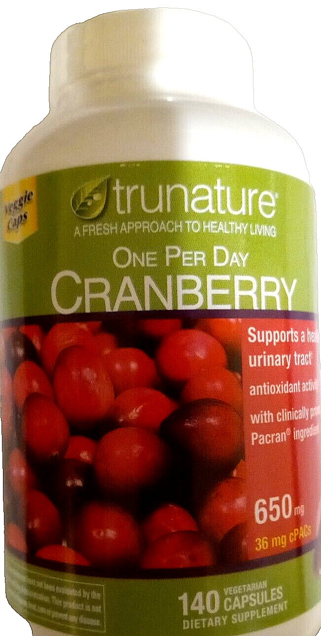 Trunature One Per Day CRANBERRY 650 mg 140 Capsules EXP 10/2025