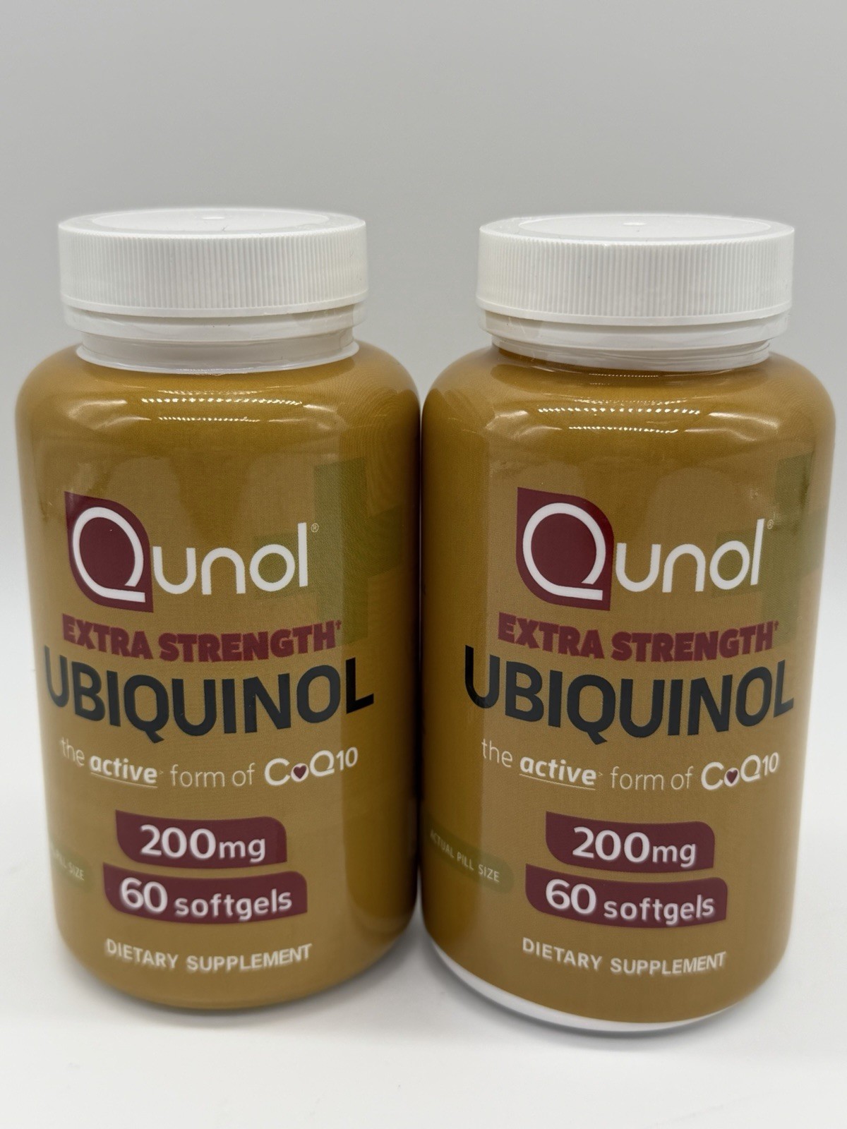 (2) Qunol Ubiquinol CoQ10 200mg Softgels 60 ct Exp 08/2026