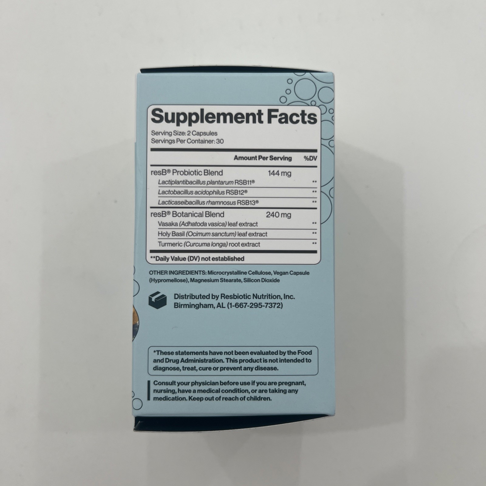 resbiotic resB Lung Support Probiotic Supplement – Lung Health Supplement NEW