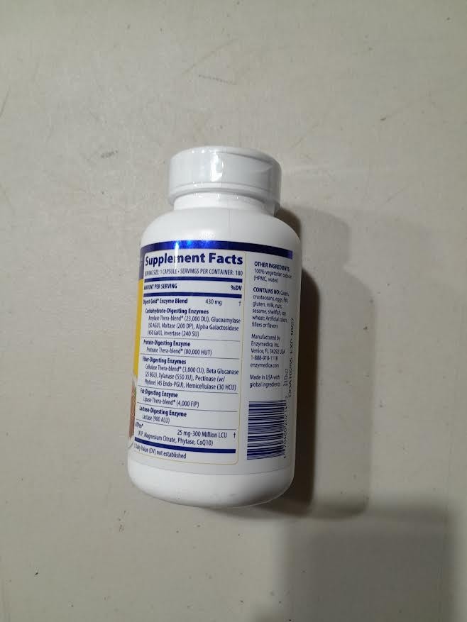 Enzymedica Digest Gold With ATPro Digestive Enzyme 180 Caps Exp 06/2027+