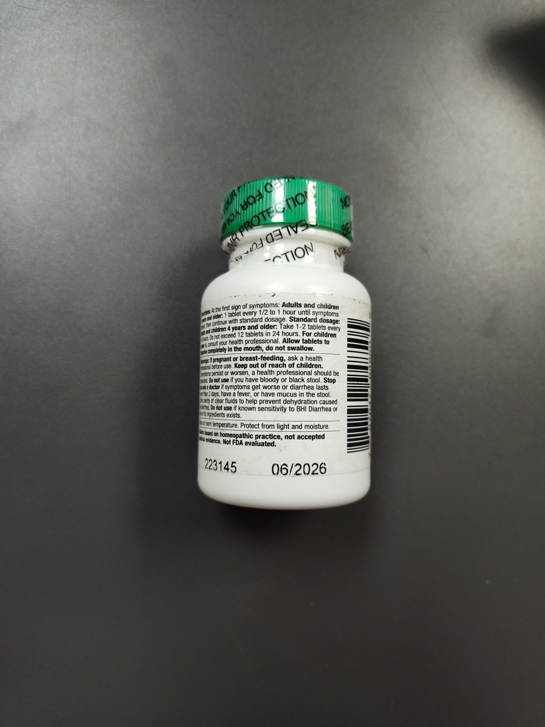 MediNatura BHI Natural Diarrhea Relief 60 Tablets Exp 06/26 See Description