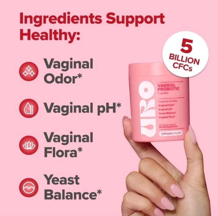 URO Vaginal Probiotics: Balance pH & Promote Odor-Free Vaginal Health, 60 Cap…