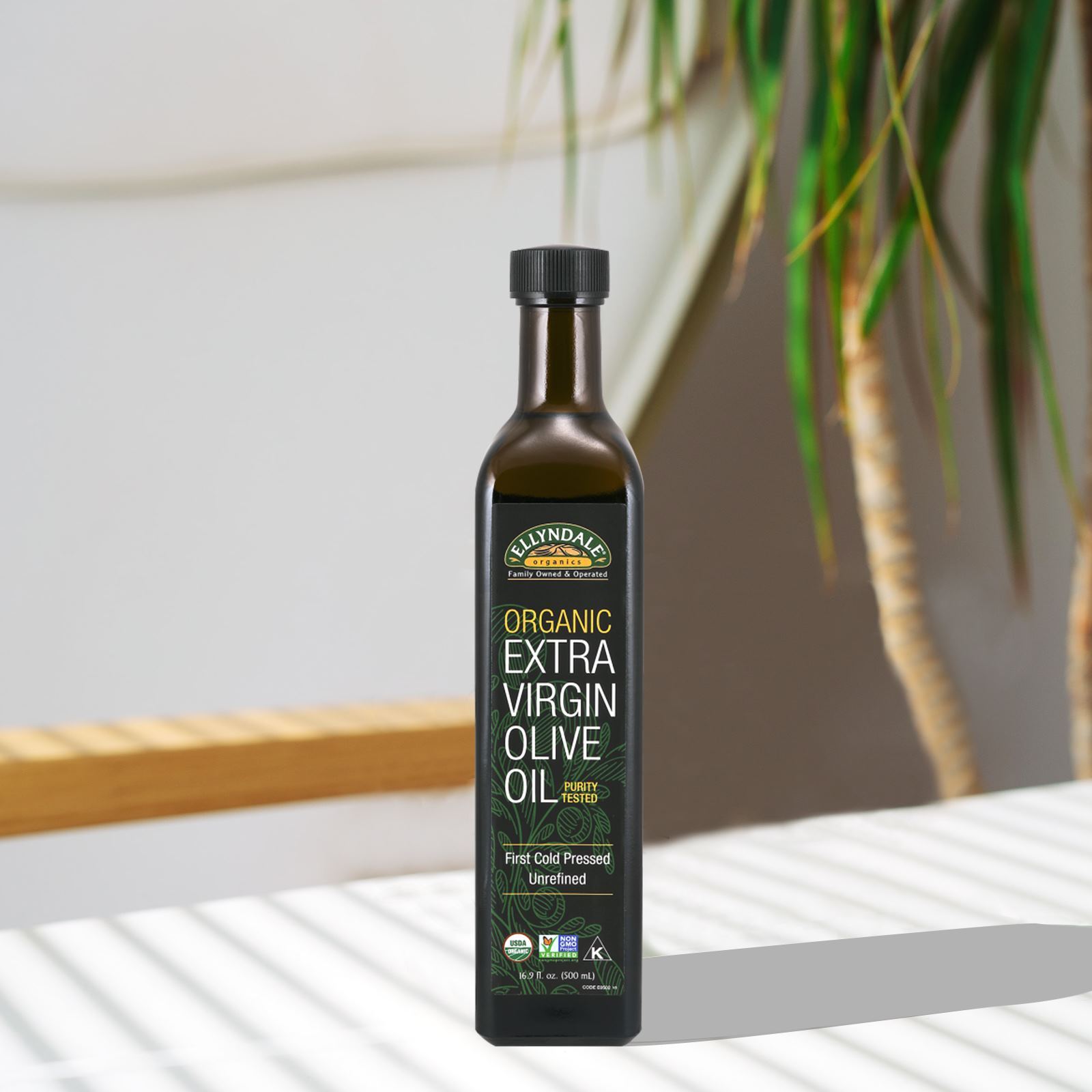 Extra Virgin Olive Oil 16.9 fl oz, Purity tested, Non GMO, Organic