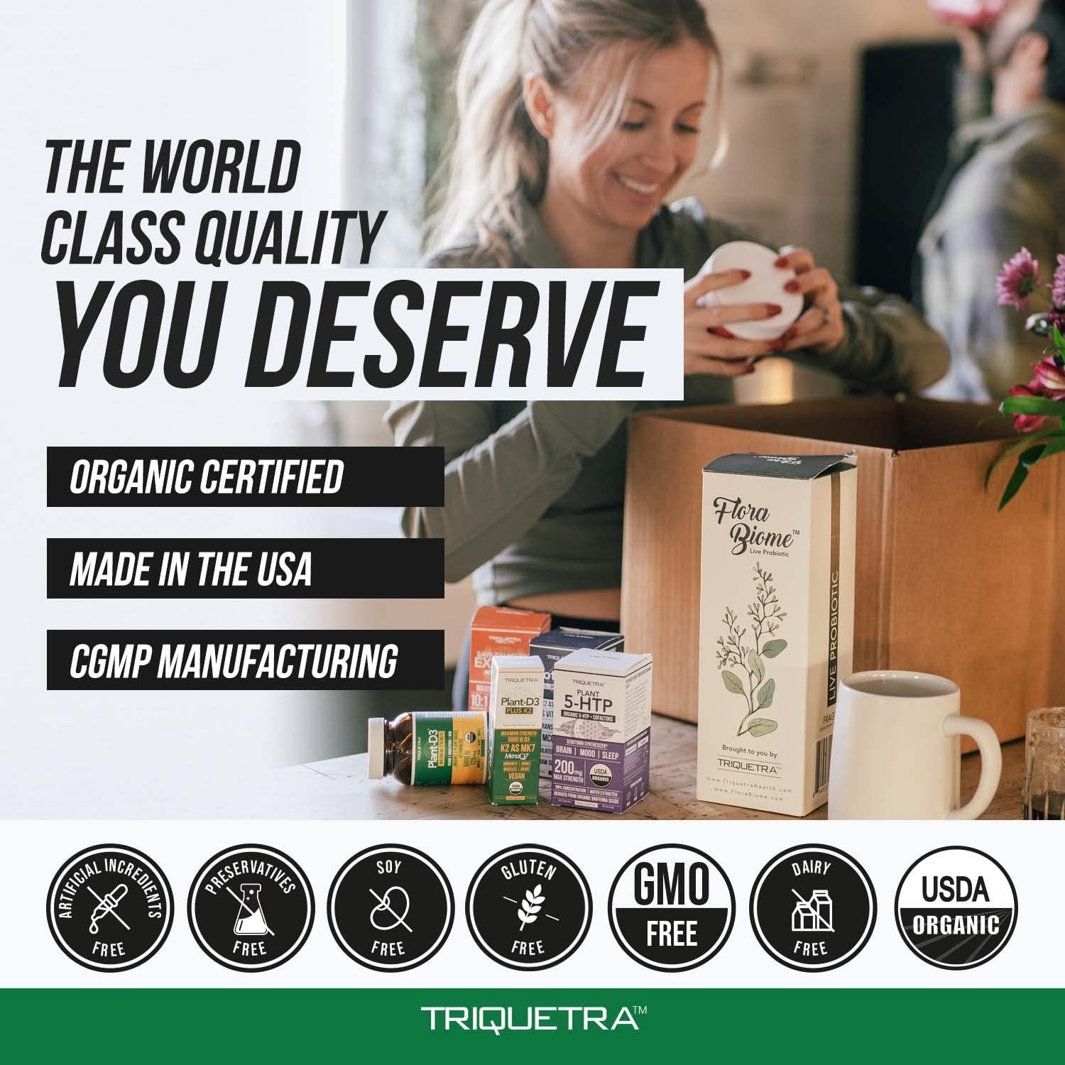 Organic Vitamin D3 5000 IU – Vegan, Whole Food, Prebiotic & Superfood Complex, 6