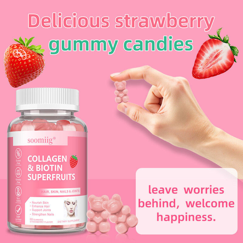 Collagen & Biotin 60 Gummies – Nails & Hair,Support Your Health And Beauty