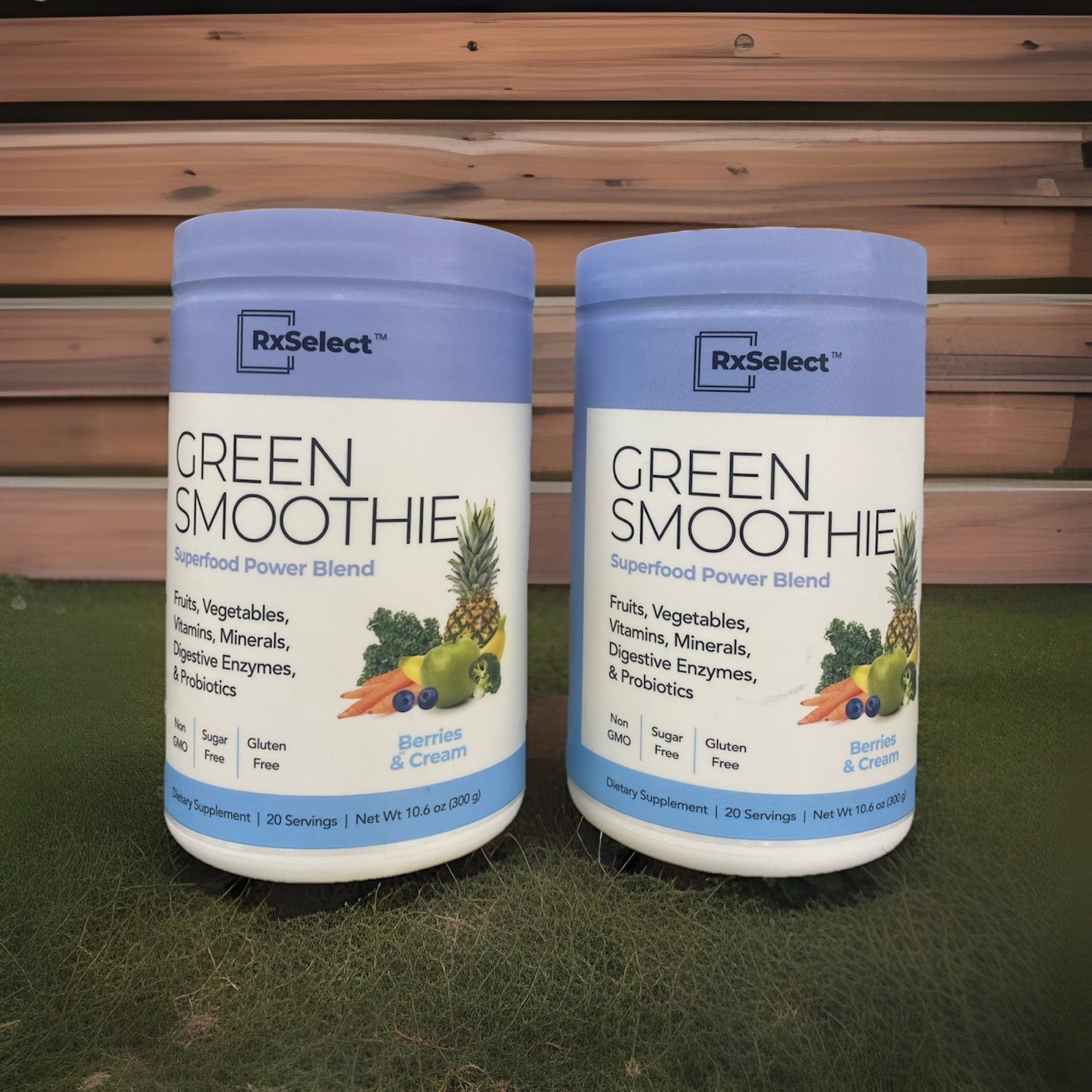 2X RxSelect Green Smoothie superfood powder blend fruit/veggie/vitamin/probiotic