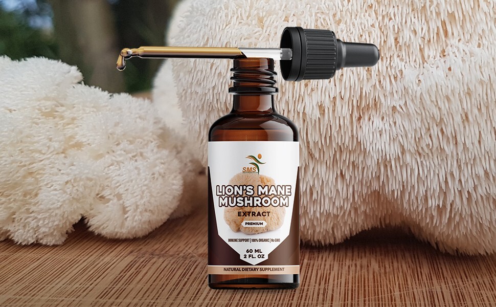 Lions Mane Mushroom Extract Non Gmo Tincture Liquid Herbal Drops 2 Fl Oz