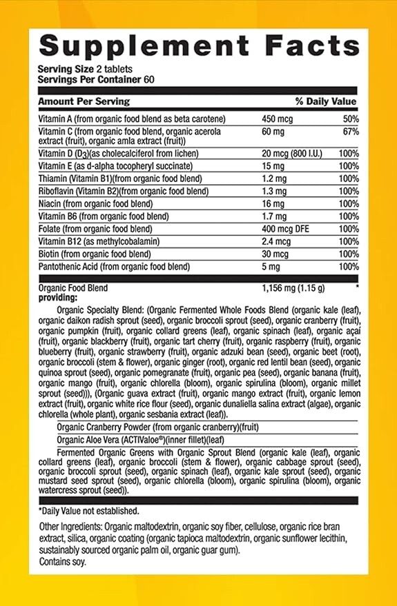 Country Life Realfood Organics – Women’s Multivitamin -120 Tablets
