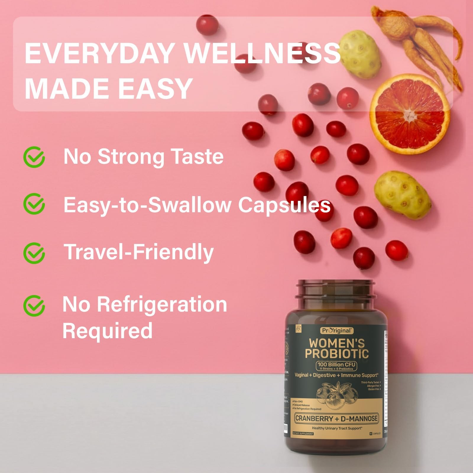 Probiotics for Women – 100 Billion CFU, 11 Strains with Organic Prebiotics, C…