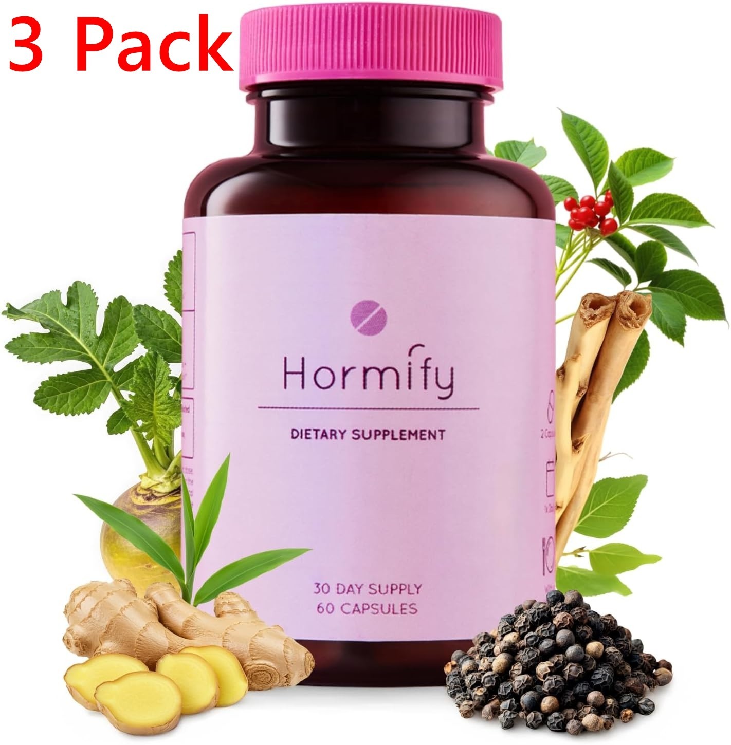3 Pack Hormify Hormone Balance for Women Hormonal Balance Supplement New &