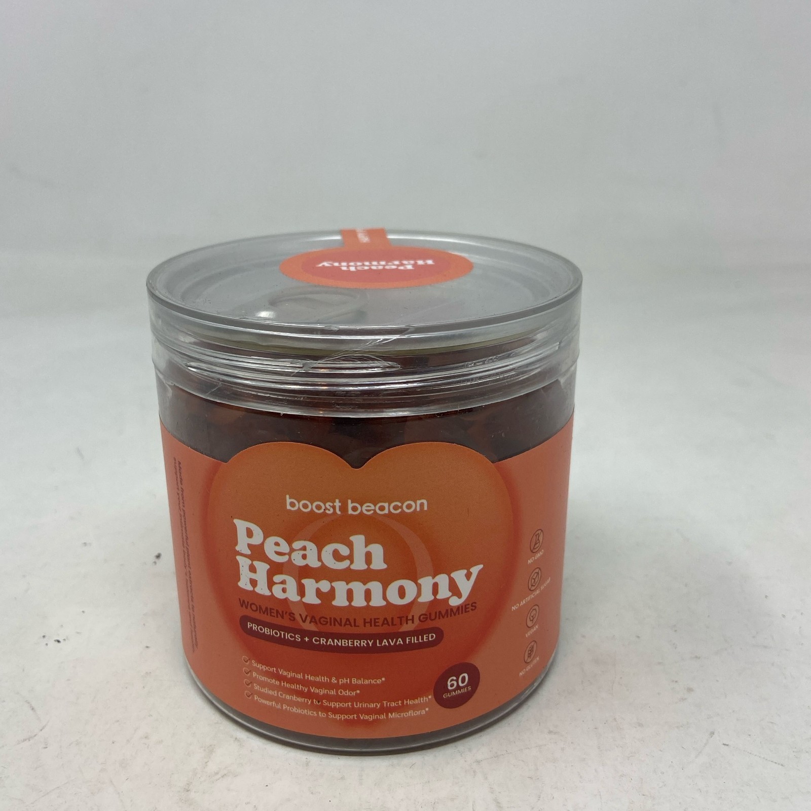 Boost Beacon Peach Harmony Probiotic Gummies 60ct Women’s Health