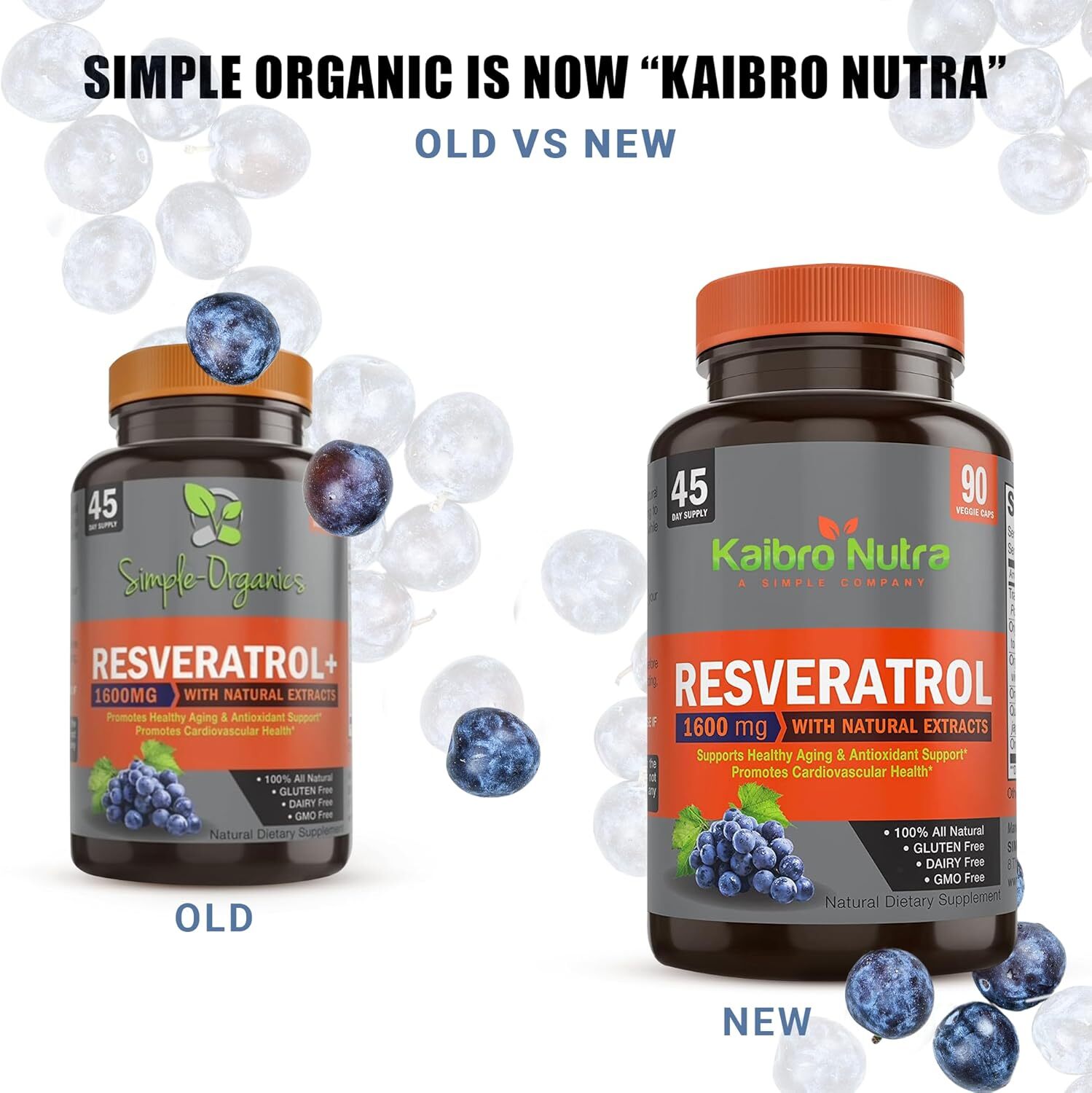 Resveratrol 1500Mg per Serving of Organic Trans-Resveratrol & Potent Antioxidant