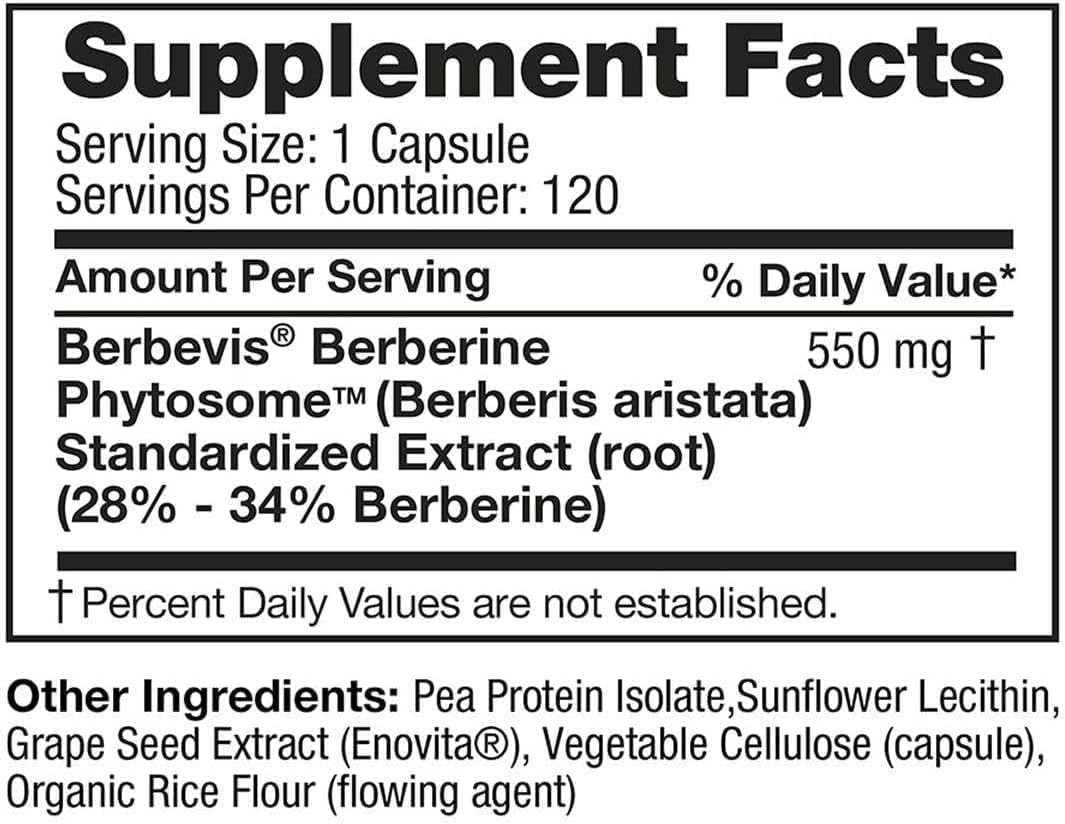 Feel Good Berberine Phytosome High Absorption [120 Vegan Capsules] [Exp: 12/28]
