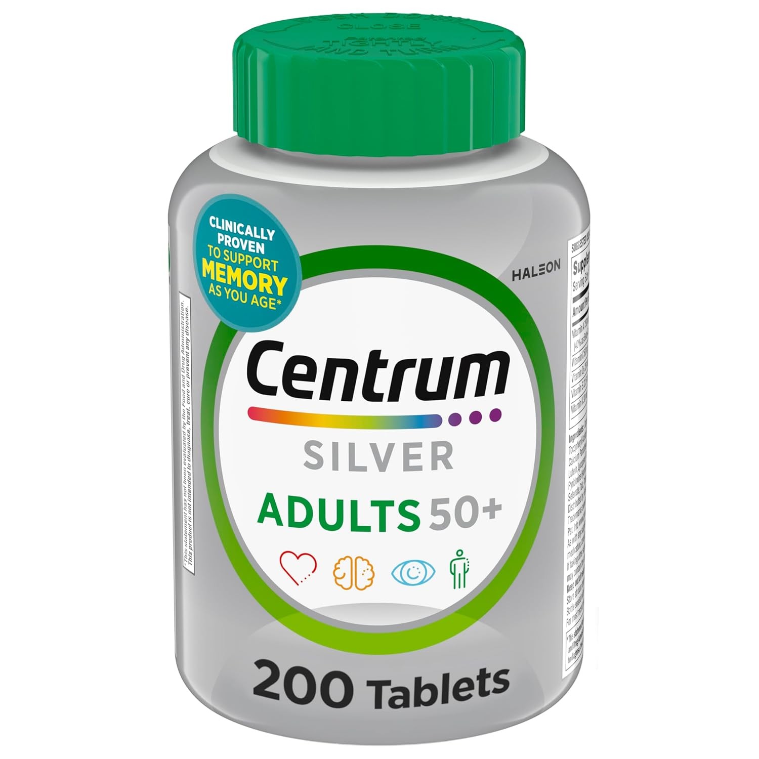 Adult Multivitamin Centrum Silver 220 Tablets for Seniors 50 Plus Vitamins