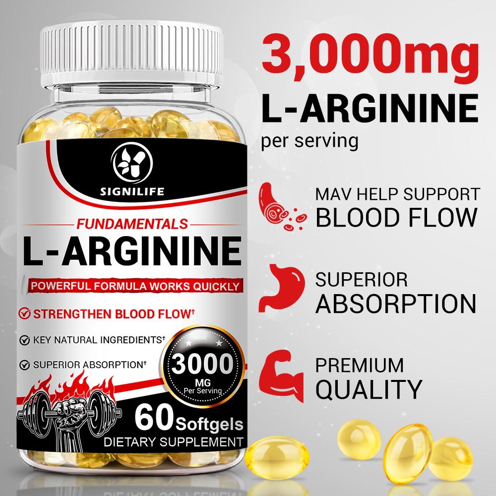 Nitric Oxide Booster L-Arginine, L-Citrulline 3000mg 60 Caps HIGHEST POTENCY