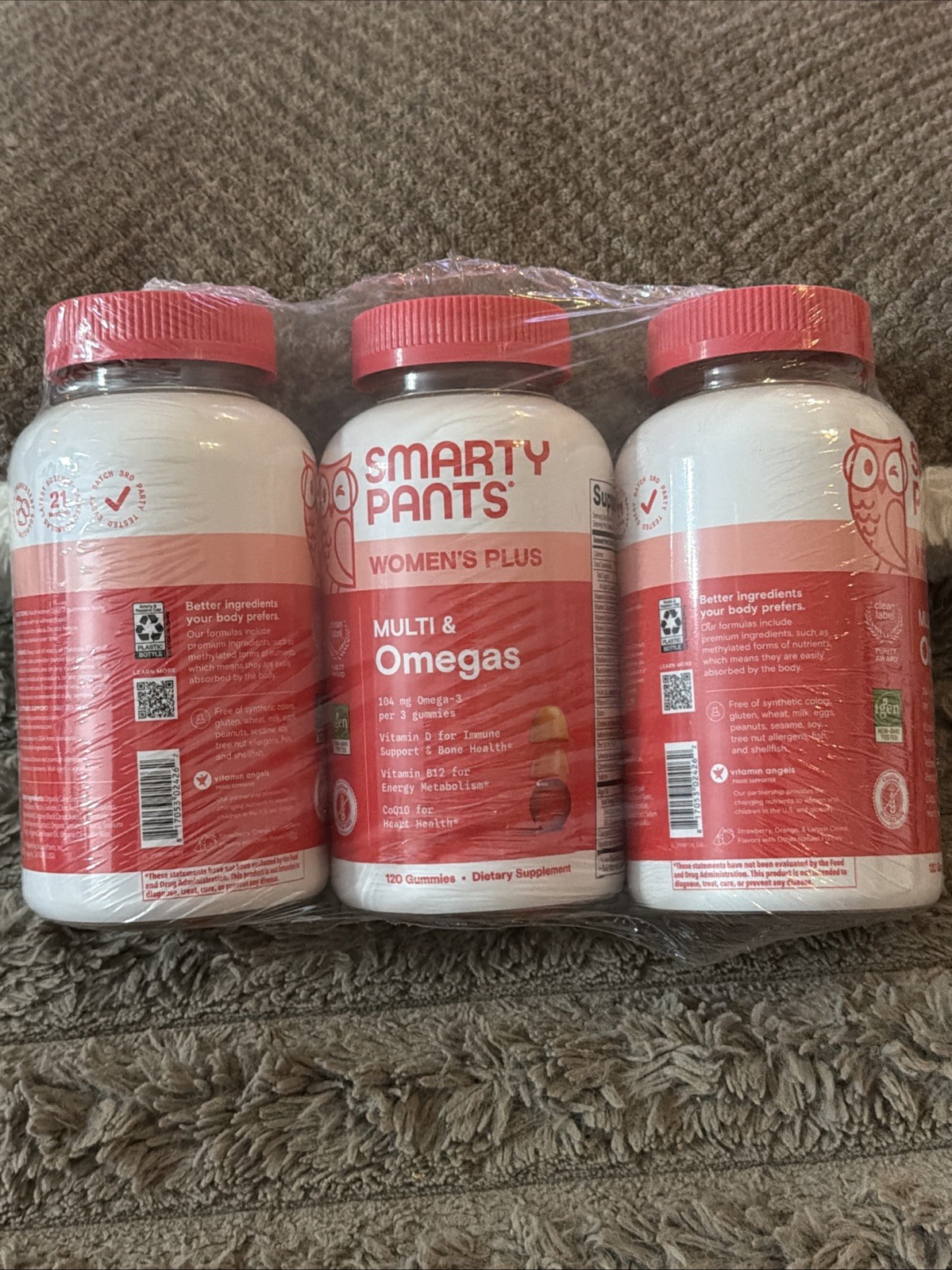 3PK Smarty Pants Women’s Plus Multi and Omegas ~ 120 Gummies EACH~ EXP 03/28