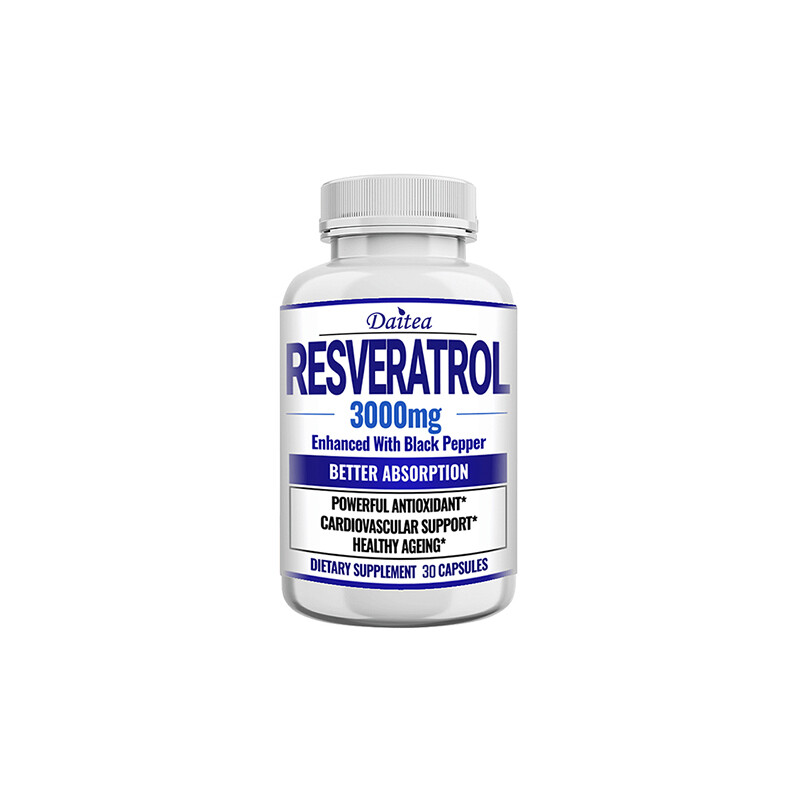 Resveratrol Capsules 3000mg Anti-Aging Antioxidants, Radiant Skin 30/60/120ct