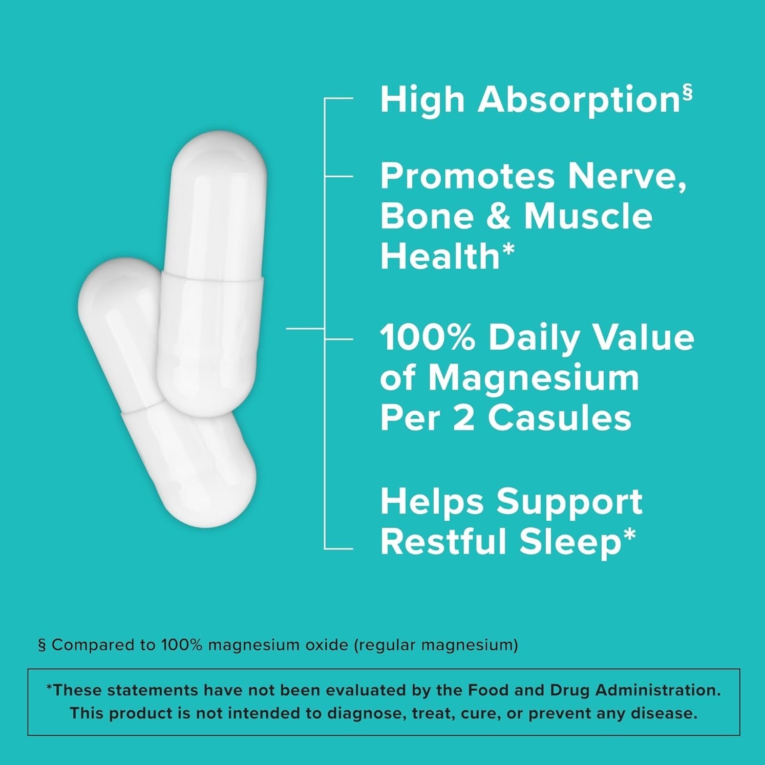 Qunol Magnesium 420mg Capsules – High Absorption, Extra Strength, 180 Count