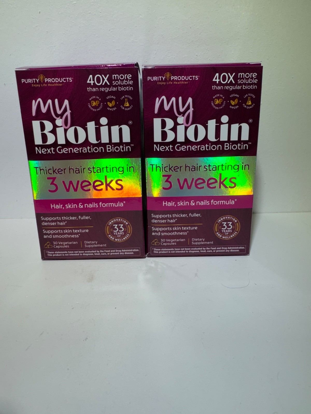 2X Purity Products My Biotin ProClinical MyBiotin Thicker Hair 30 Capsule 8/2028