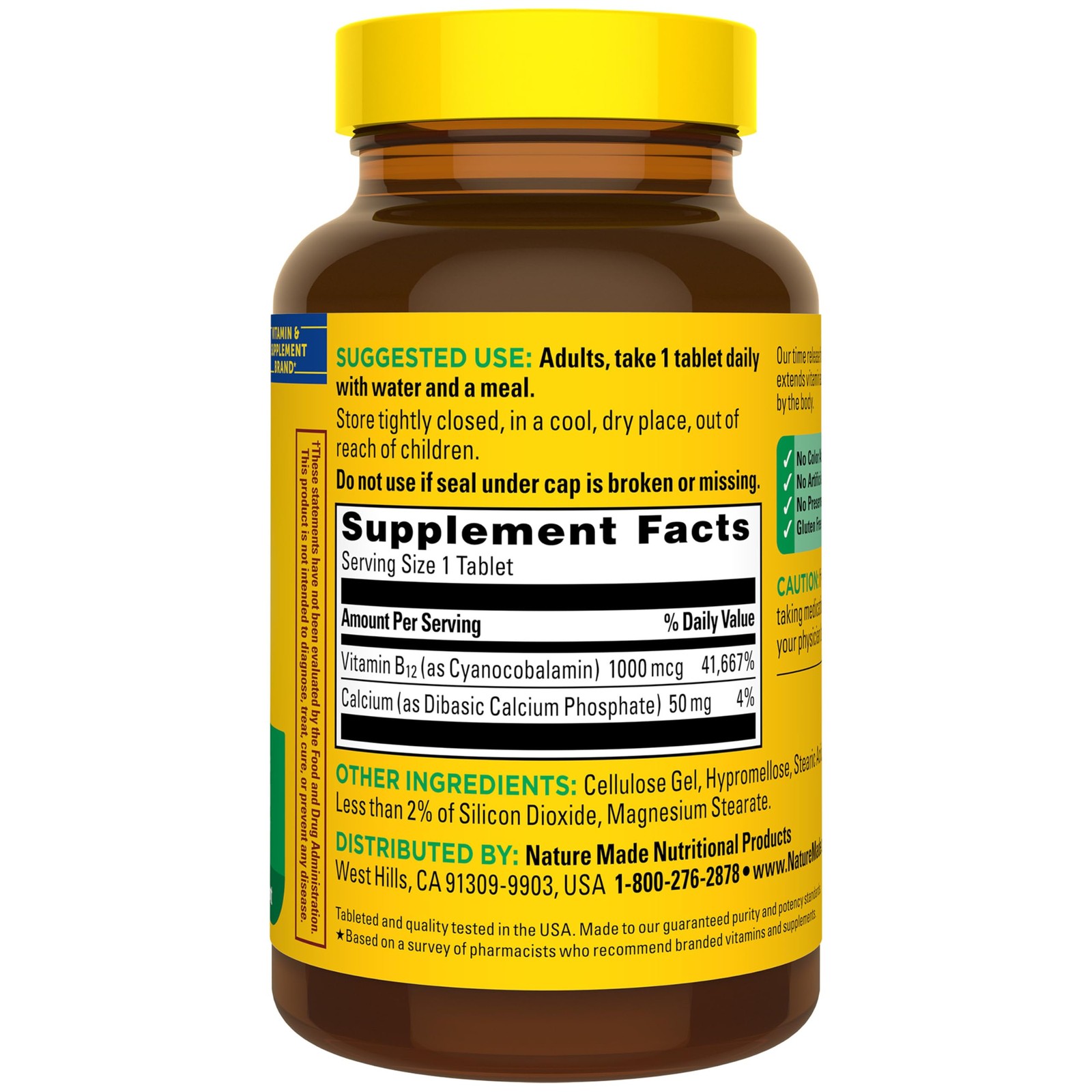 Vitamin B12 1000 mcg Time 160 Count (Pack of 1) 160 Gluten Free