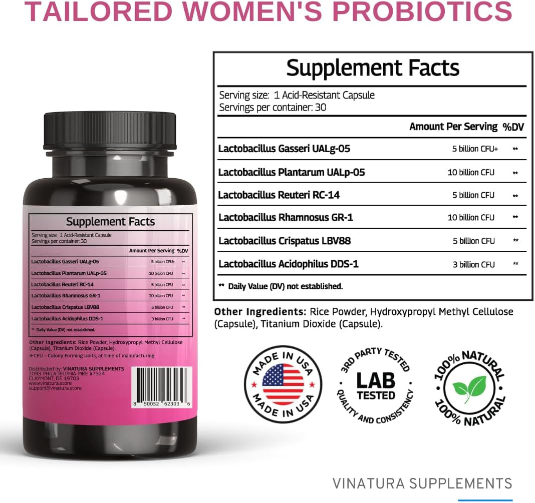 Lactobacillus Rhamnosus, Reuteri, Gasseri, Plantarum, Crispatus, Acidophilus Pro