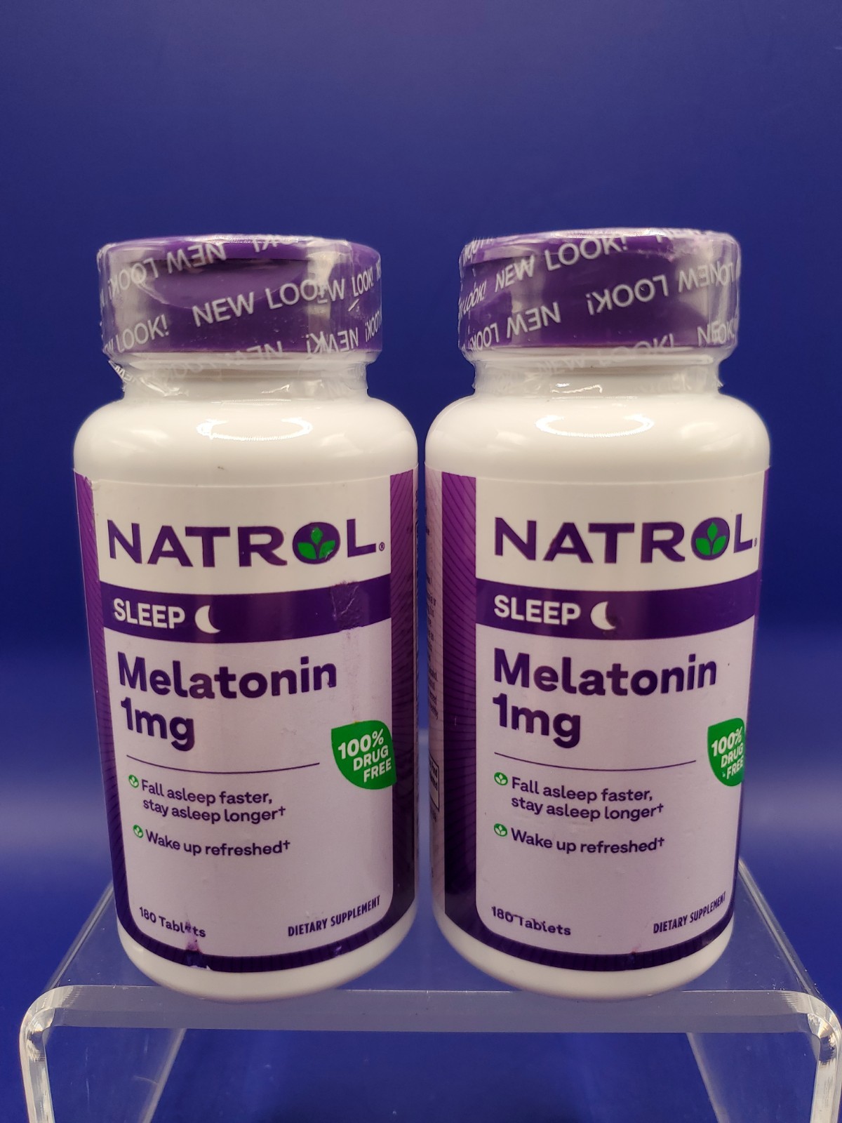 2 Pack Natrol Melatonin 1mg Sleep Support Tablets 180Ct Tablets Exp 04/27 New