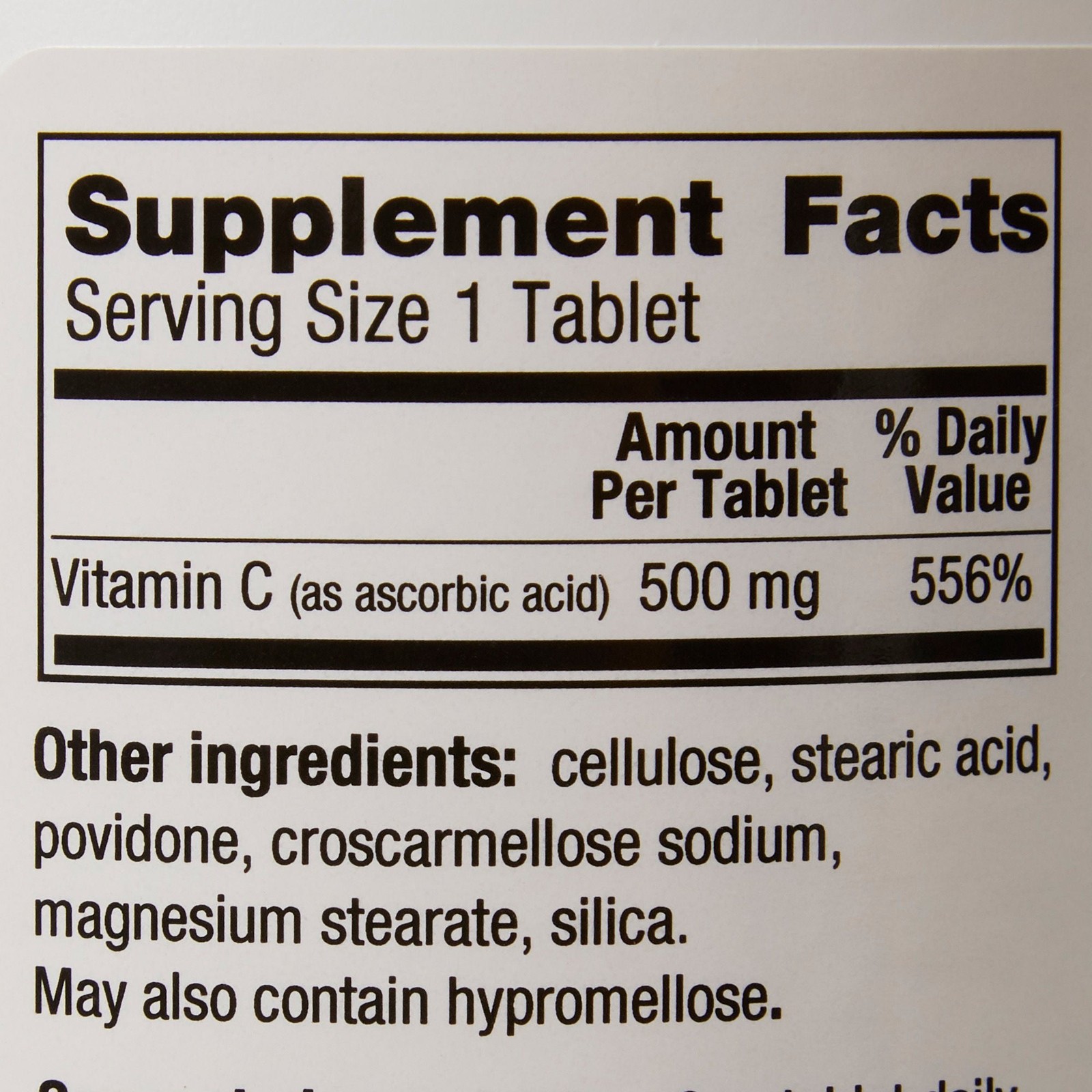 Geri-Care Vitamin C Tablet 500 mg 841-10-GCP 1 Bottle 1000 per Bottle