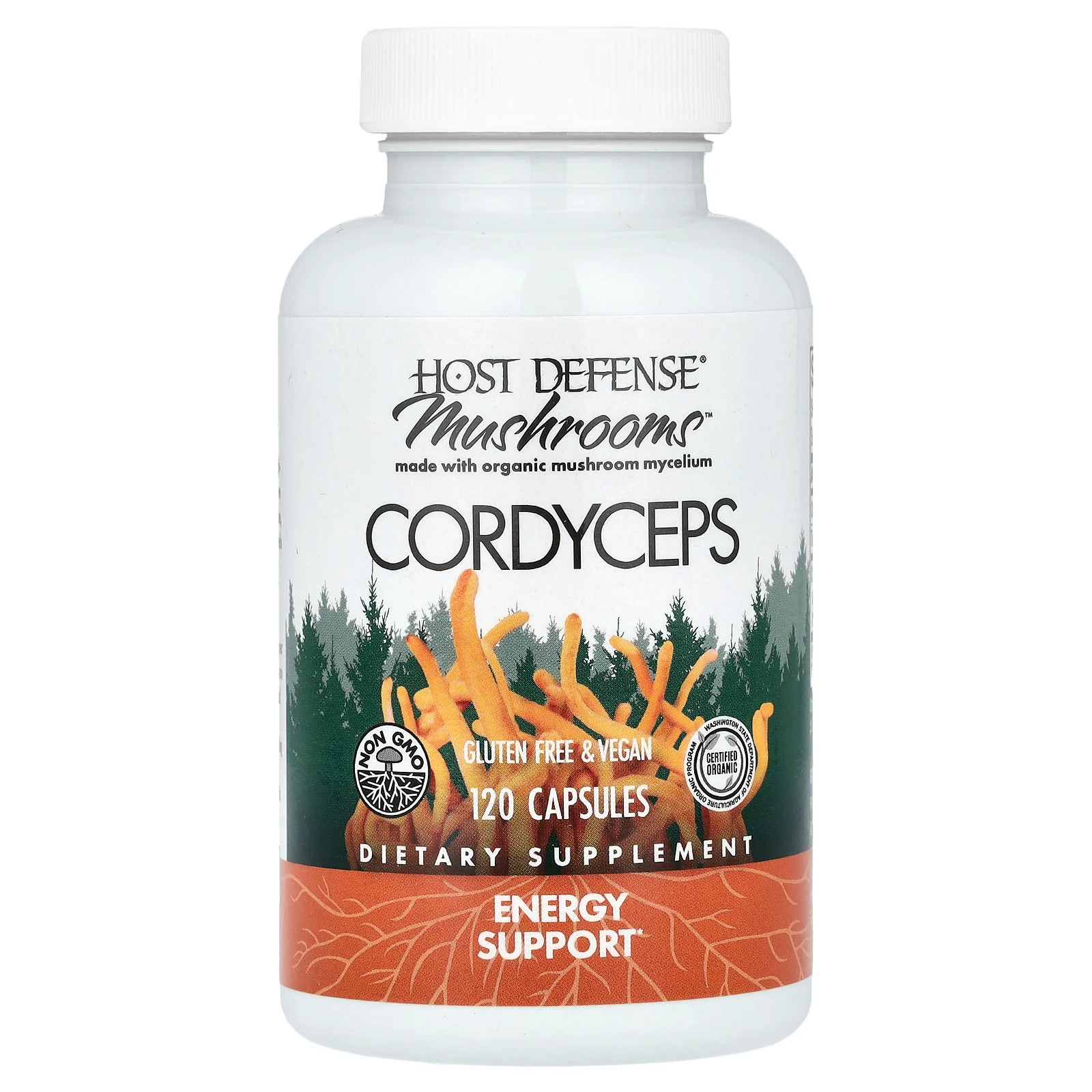 2 X Host Defense, Mushrooms�, Cordyceps, 120 Capsules (0.5 g per Capsule)