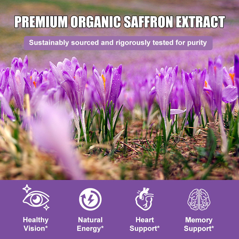 Saffron Extract 120 Capsules – 88.5mg Stress Relief & Mood Support Antioxidant