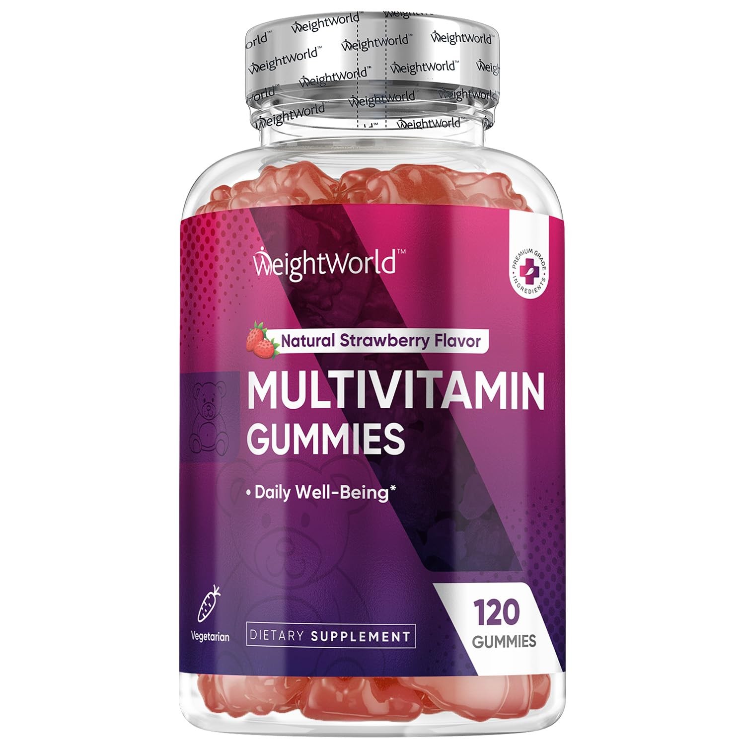 WeightWorld Adult Multivitamin Gummies for Women & Men 120 Count (Pack of 1)