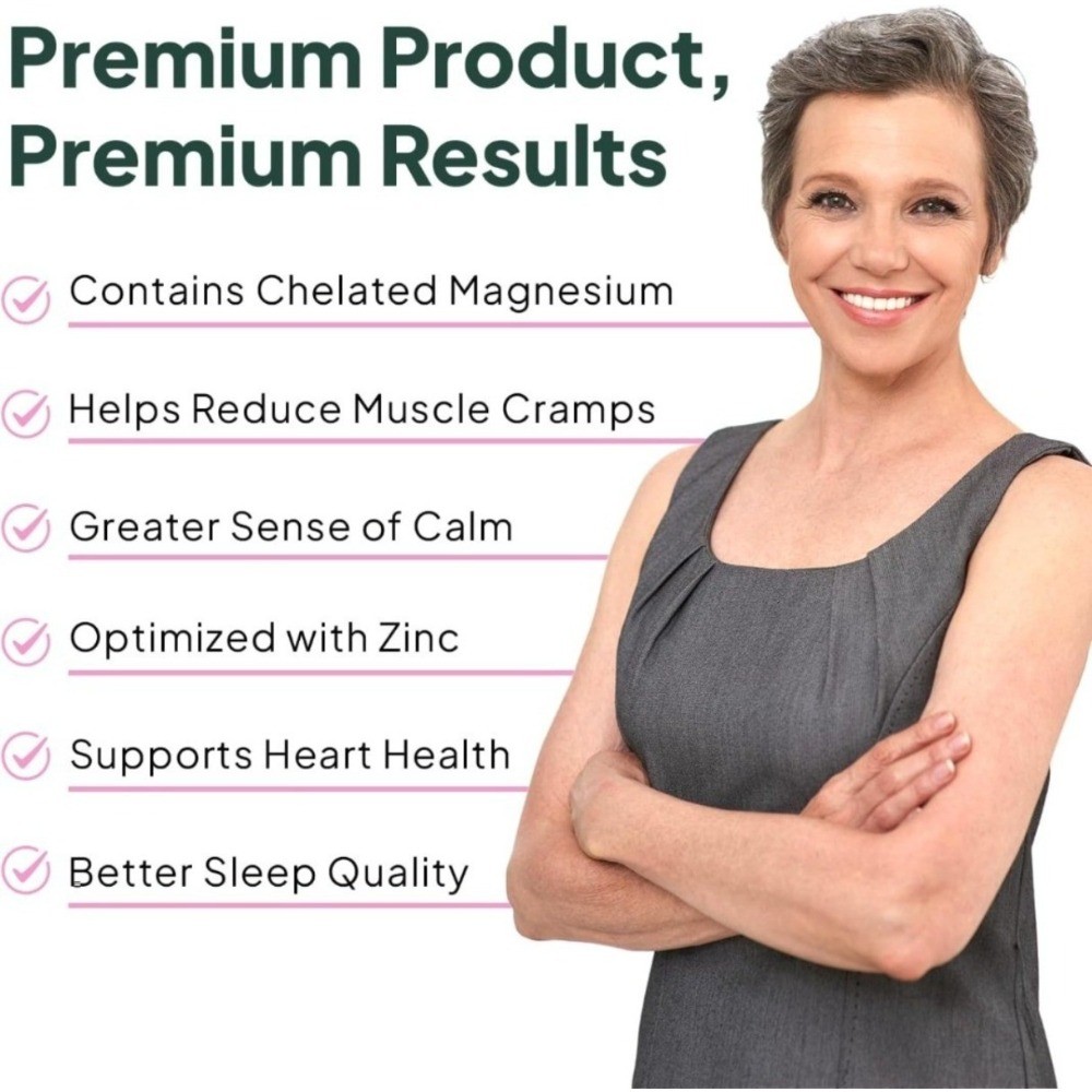 3 Pack Organic Ocean Pure Magnesium Glycinate with Zinc, 90 Capsules