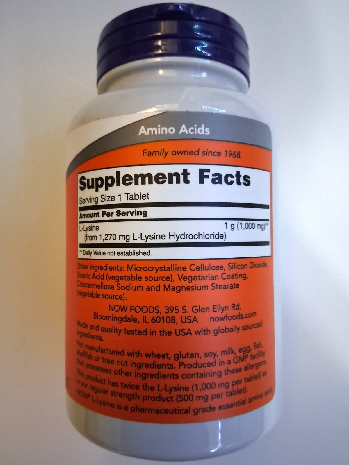 L-Lysine 1000mg Double Strength 100 Tablets EXP 05/2031 Brand New Sealed