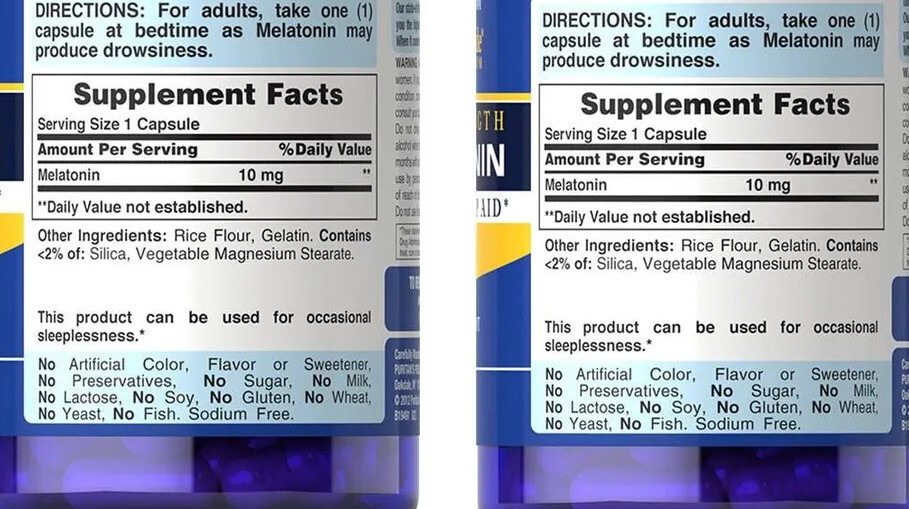 Melatonin 10 Mg 2 Bottles X 60 softgels= 120 rapid release capsules made in USA