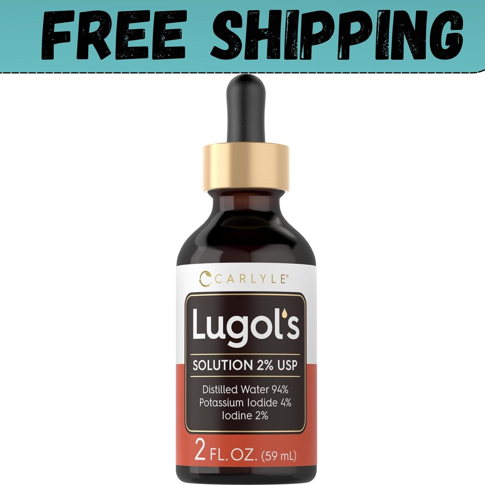 Lugols Iodine 2 Percent 2 Fl Oz Potassium Iodide and Solution