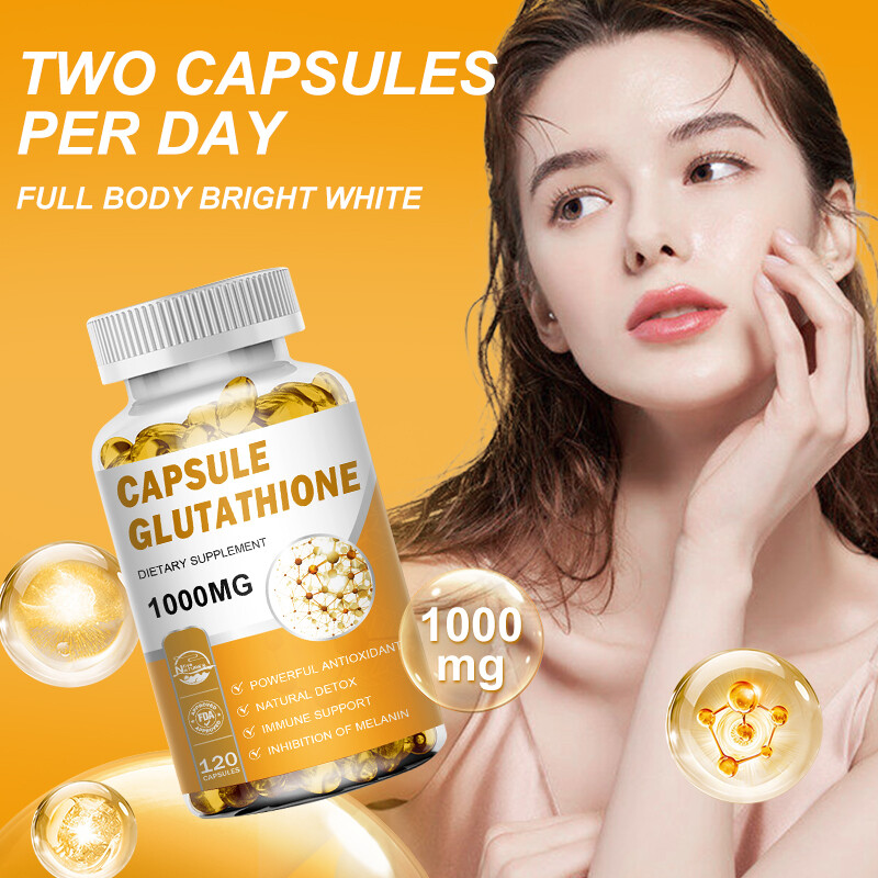 120 Pills L-Glutathione Capsules 1000MG Natural Anti-Aging Skin Whitening Caps