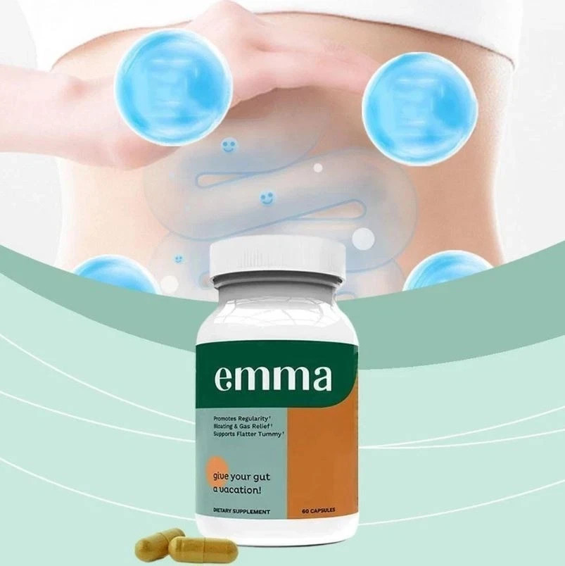 Emma Gut Health Supplement 60 Capsules for Bloating Relief & Leaky Gut