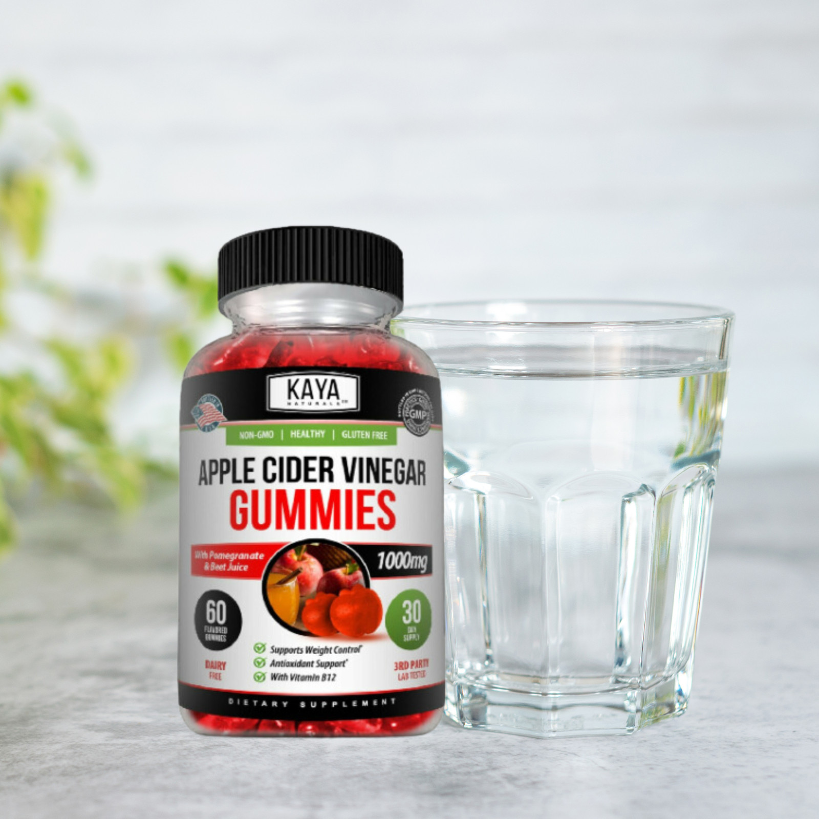 (2 Pack) Apple Cider Vinegar Gummies 1000mg for Weight Loss Cleanse Compare Goli