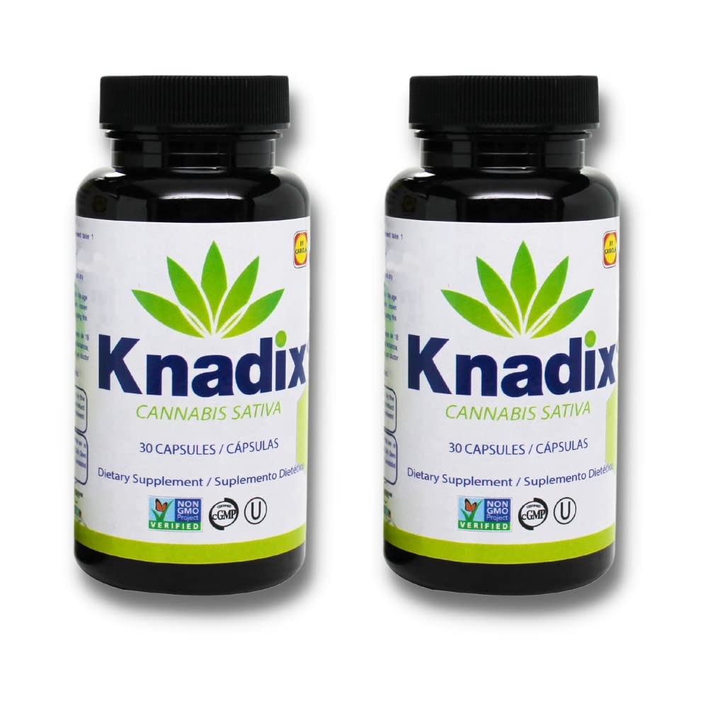 Knadix Hemp Oil Supplement – Support for Bones, Muscles 30 Count (Pack of 2)