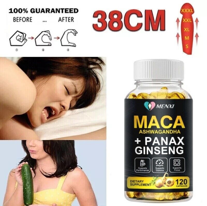 MACA Male Enhancement Bigger Thicker Stronger Sex Pills Boost for man 120 Caps