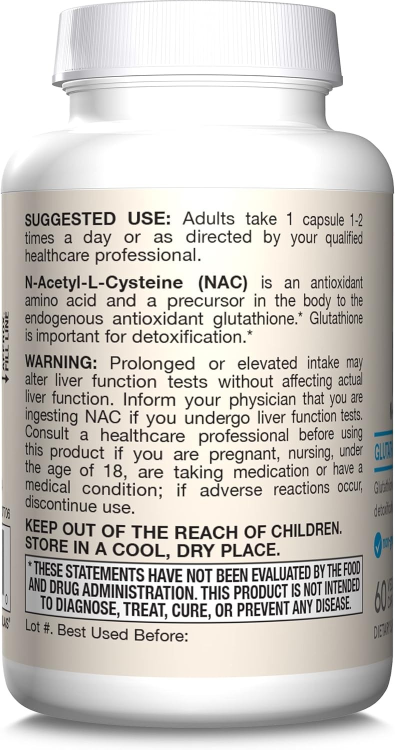 N-A-C 500 mg Antioxidant Supplement – 60 Vegetarian Capsules for Daily Wellness