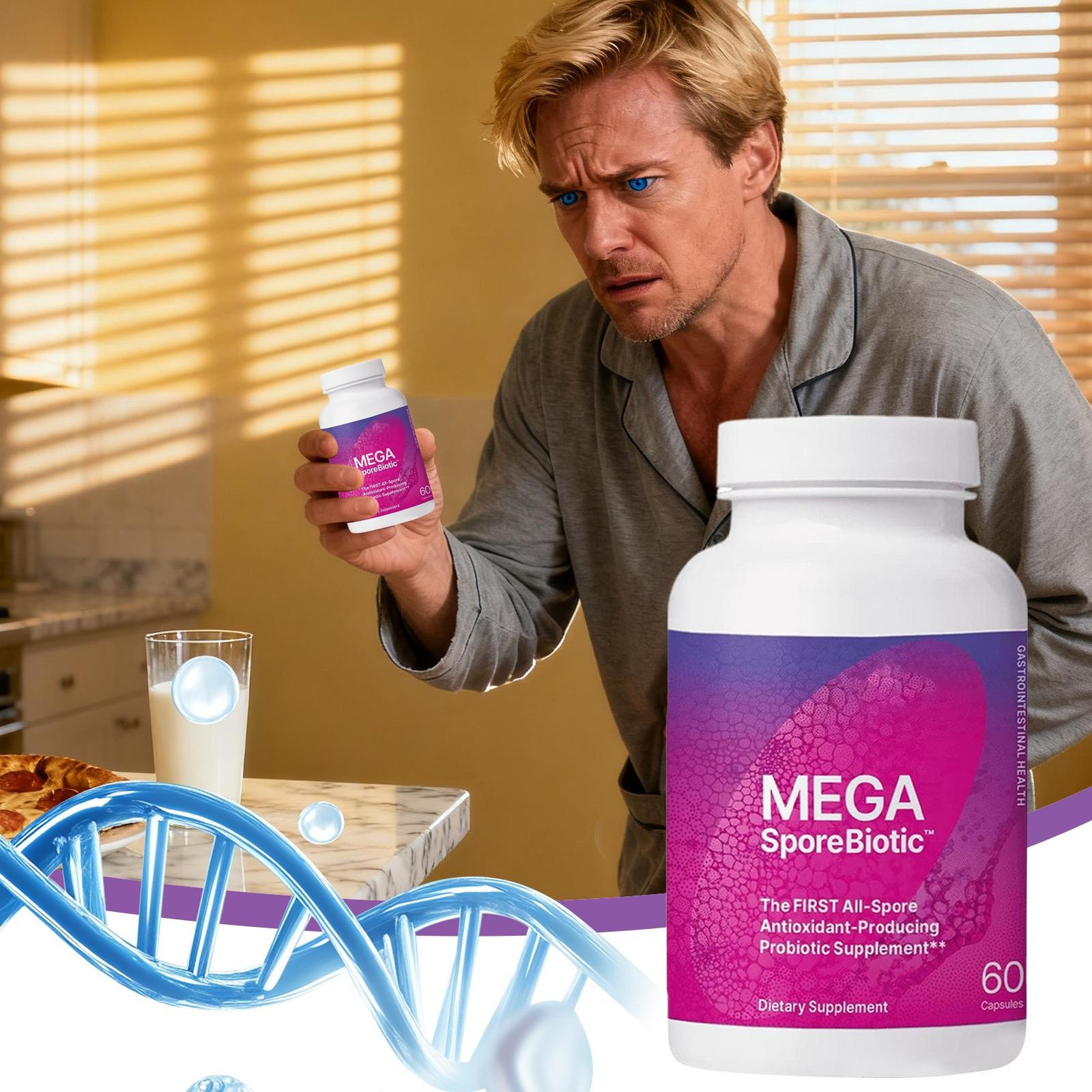 Count 60 Microbiome Labs Megasporebiotic Probiotic Capsules for Health