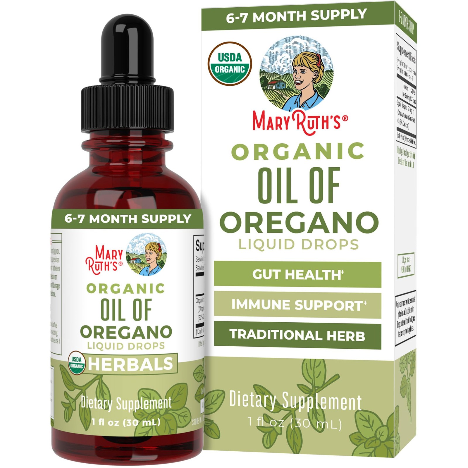 Premium rganics Oregano Oil Month | 6 Drops Supply | USDA Organic Oil of Or… P