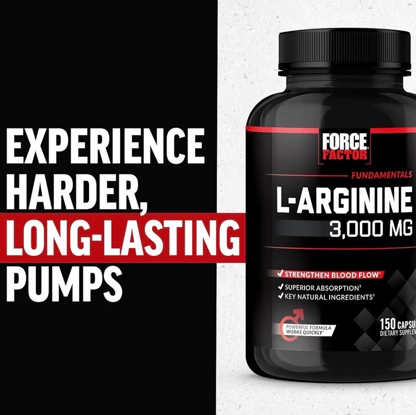 Force Factor L-Arginine 3000 MG, Extra Strength Nitric Oxide & Circulation Boost