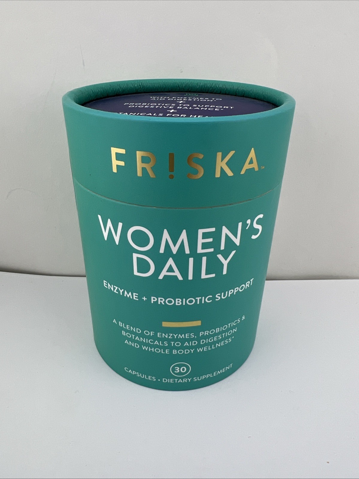 FRISKA Women’s Daily Digestive Enzyme and Probiotics Supplement, 30ct